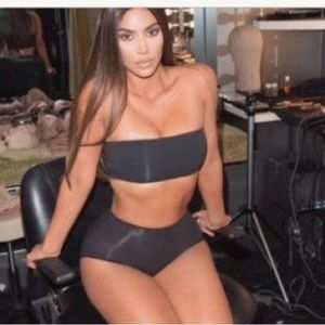 Skims Fits Everybody Bandeau Strapless Bra Tube Top NWT BLACK